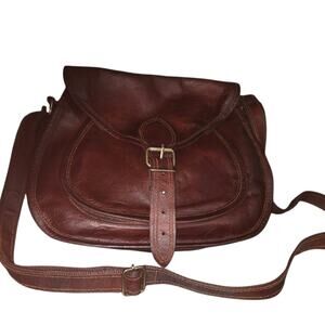 Komal’s Passion Handmade Goat Leather Vintage Messenger Bag